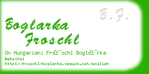 boglarka froschl business card